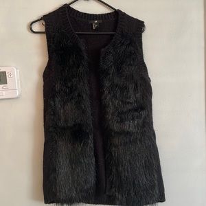 Faux fur vest